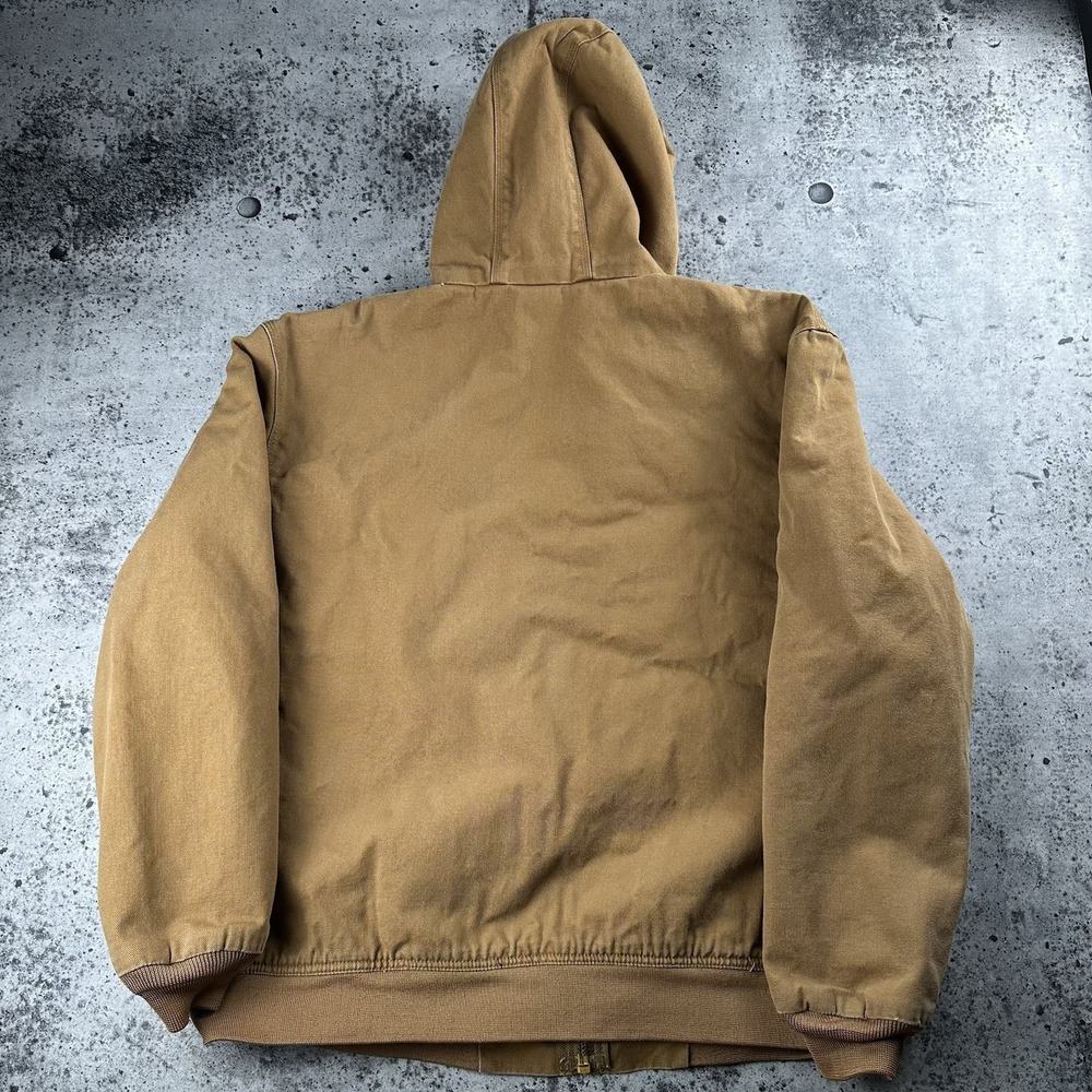 Vintage Dickies Brown Khaki Canvas Insulated‎ Hooded Active Jacket XL Red Label - Picture 8 of 8